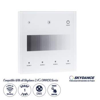 GloboStar® 73150 T11-S SKYDANCE Ασύρματο DMX512 Επιτοίχιο Χειριστήριο RF 2.4Ghz 1 Group για όλα τα SKYDANCE DMX512 Controller AC 100-240V Max 0.1A - IP20 Μ8.5 x Μ8.5 x Π8.5 x Υ3.5cm - 5 Χρόνια Εγγύηση GloboStar® 73150 T11-S SKYDANCE Ασύρματο DMX512 Επιτοίχιο Χειριστήριο RF 2.4Ghz 1 Group για όλα τα SKYDANCE DMX512 Controller AC 100-240V Max 0.1A - IP20 Μ8.5 x Μ8.5 x Π8.5 x Υ3.5cm - 5 Χρόνια Εγγύηση