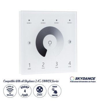 GloboStar® 73159 T11 SKYDANCE Ασύρματο DMX512 Επιτοίχιο Χειριστήριο RF 2.4Ghz 4 Group για όλα τα SKYDANCE DMX512 Controller AC 100-240V Max 0.1A - IP20 Μ8.5 x Μ8.5 x Π8.5 x Υ3.5cm - 5 Χρόνια Εγγύηση GloboStar® 73159 T11 SKYDANCE Ασύρματο DMX512 Επιτοίχιο Χειριστήριο RF 2.4Ghz 4 Group για όλα τα SKYDANCE DMX512 Controller AC 100-240V Max 0.1A - IP20 Μ8.5 x Μ8.5 x Π8.5 x Υ3.5cm - 5 Χρόνια Εγγύηση