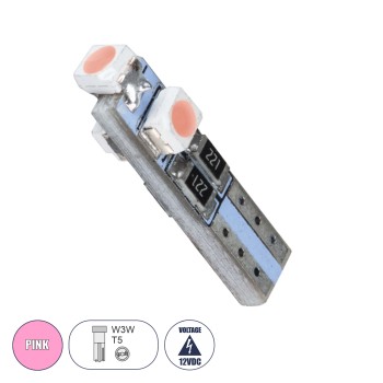 GloboStar® T5 81035 Λάμπα Αυτοκινήτου LED 3xSMD1210 0.48W 18lm 360° DC 12-16V IP20 Φ0.6 x Υ2cm Ροζ GloboStar® T5 81035 Λάμπα Αυτοκινήτου LED 3xSMD1210 0.48W 18lm 360° DC 12-16V IP20 Φ0.6 x Υ2cm Ροζ