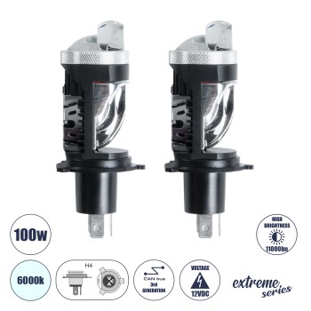 GloboStar® 81506 H4 X10 360° Line KIT Βασικού Φωτισμού Αυτοκινήτου & Μοτοσυκλέτας 3nd Generation Can-Bus Series LED CREE CXB 100W 11000lm DC 12V Αδιάβροχο IP56 Ψυχρό Λευκό 6000K - 2 Χρόνια Εγγύηση GloboStar® 81506 H4 X10 360° Line KIT Βασικού Φωτισμού Αυτοκινήτου & Μοτοσυκλέτας 3nd Generation Can-Bus Series LED CREE CXB 100W 11000lm DC 12V Αδιάβροχο IP56 Ψυχρό Λευκό 6000K - 2 Χρόνια Εγγύηση