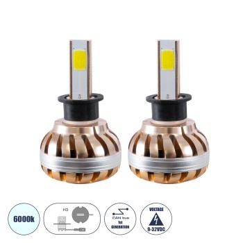 GloboStar® 99701 LED HID KIT H3 45 Watt COB LED 3600 Lumen 9-32 Volt DC 6000k GloboStar® 99701 LED HID KIT H3 45 Watt COB LED 3600 Lumen 9-32 Volt DC 6000k