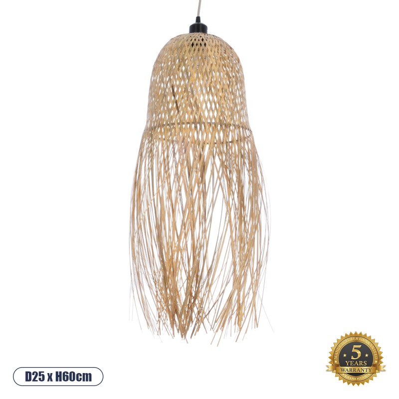 GLOBOSTAR® MANILA 01713 Boho Κρεμαστό Φωτιστικό Οροφής με Ντουί 1 x E27 AC 220-240V IP20 - Μπεζ - Μ25 x Π25 x Υ60cm GLOBOSTAR® MANILA 01713 Boho Κρεμαστό Φωτιστικό Οροφής με Ντουί 1 x E27 AC 220-240V IP20 - Μπεζ - Μ25 x Π25 x Υ60cm