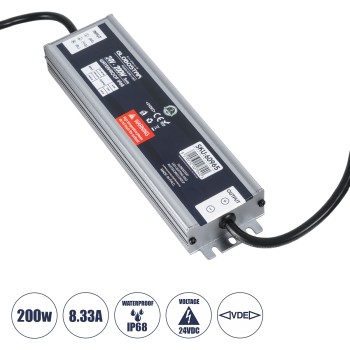 GLOBOSTAR® LUMISPLASH 60965 Τροφοδοτικό/Μετασχηματιστής Class II SELV 200W 8.33A DC 24V Αδιάβροχο IP68 - AC 220-240V σε DC 24V - Μ21.5 x Π5.5 x Υ2.5cm - 3 Χρόνια Εγγύηση GLOBOSTAR® LUMISPLASH 60965 Τροφοδοτικό/Μετασχηματιστής Class II SELV 200W 8.33A DC 24V Αδιάβροχο IP68 - AC 220-240V σε DC 24V - Μ21.5 x Π5.5 x Υ2.5cm - 3 Χρόνια Εγγύηση