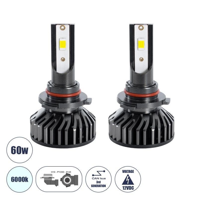 GloboStar® 82026 H10 F2 Line KIT Βασικού Φωτισμού Αυτοκινήτου & Φορτηγού 3rd Generation Can-Bus Series LED CREE CXB COB 30/60W 7000lm DC 12V Αδιάβροχο IP65 Ψυχρό Λευκό 6000K GloboStar® 82026 H10 F2 Line KIT Βασικού Φωτισμού Αυτοκινήτου & Φορτηγού 3rd Generation Can-Bus Series LED CREE CXB COB 30/60W 7000lm DC 12V Αδιάβροχο IP65 Ψυχρό Λευκό 6000K