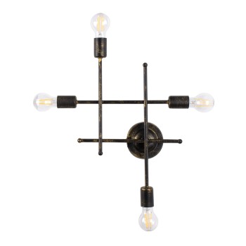 GLOBOSTAR® PIPING 00663 Vintage Φωτιστικό Τοίχου - Απλίκα με Ντουί 4 x E27 AC 220-240V IP20 - Μπρούτζινο - Μ40 x Π9 x Υ52cm GLOBOSTAR® PIPING 00663 Vintage Φωτιστικό Τοίχου - Απλίκα με Ντουί 4 x E27 AC 220-240V IP20 - Μπρούτζινο - Μ40 x Π9 x Υ52cm
