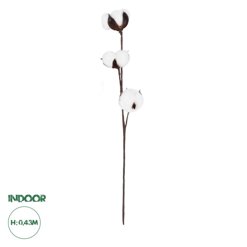 GloboStar® Artificial Garden COTTON BRANCH 20493 Τεχνητό Διακοσμητικό Κλαδί βαμβάκι Υ43cm GloboStar® Artificial Garden COTTON BRANCH 20493 Τεχνητό Διακοσμητικό Κλαδί βαμβάκι Υ43cm