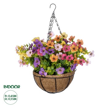 GloboStar® Artificial Garden GERBERA HANGING PLANT 20635 Τεχνητό Κρεμαστό Διακοσμητικό Φυτό Ζέρμπερας Y55cm GloboStar® Artificial Garden GERBERA HANGING PLANT 20635 Τεχνητό Κρεμαστό Διακοσμητικό Φυτό Ζέρμπερας Y55cm