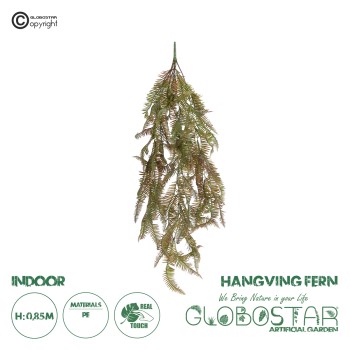 GloboStar® Artificial Garden HANGING FERN BRANCH  20832 Τεχνητό Διακοσμητικό Κρεμαστό κλαδί Φτέρης Μ30 x Π8 x Υ87cm GloboStar® Artificial Garden HANGING FERN BRANCH  20832 Τεχνητό Διακοσμητικό Κρεμαστό κλαδί Φτέρης Μ30 x Π8 x Υ87cm
