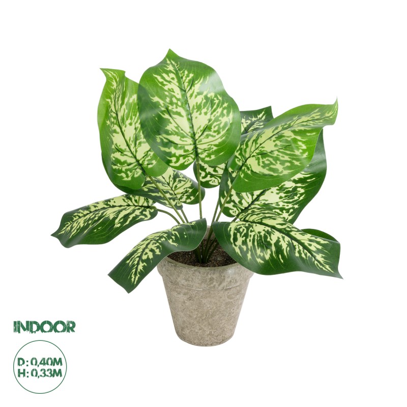 GloboStar® Artificial Garden DIEFFENBACHIA POTTED PLANT 20897 Διακοσμητικό Φυτό Διφενμπάχια Φ40 x Υ33cm GloboStar® Artificial Garden DIEFFENBACHIA POTTED PLANT 20897 Διακοσμητικό Φυτό Διφενμπάχια Φ40 x Υ33cm