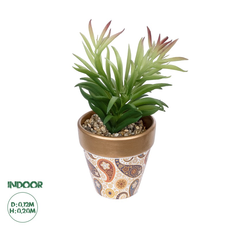 GloboStar® Artificial Garden SUCCULENT CRASSULA POTTED PLANT 21046 Διακοσμητικό Φυτό Κρασούλα  Φ12 x Υ20cm GloboStar® Artificial Garden SUCCULENT CRASSULA POTTED PLANT 21046 Διακοσμητικό Φυτό Κρασούλα  Φ12 x Υ20cm
