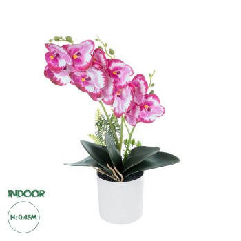 GloboStar® Artificial Garden PINK + FUCHSIA ORCHID 21079 Διακοσμητικό Φυτό Ροζ - Φούξια Ορχιδέα Υ45cm GloboStar® Artificial Garden PINK + FUCHSIA ORCHID 21079 Διακοσμητικό Φυτό Ροζ - Φούξια Ορχιδέα Υ45cm