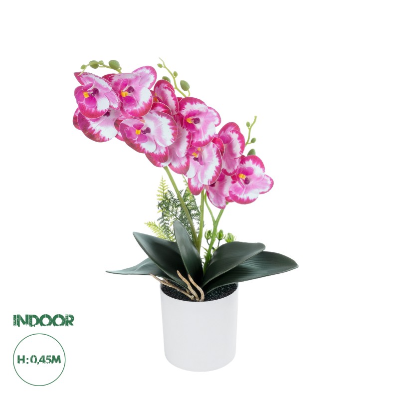 GloboStar® Artificial Garden PINK + FUCHSIA ORCHID 21079 Διακοσμητικό Φυτό Ροζ - Φούξια Ορχιδέα Υ45cm GloboStar® Artificial Garden PINK + FUCHSIA ORCHID 21079 Διακοσμητικό Φυτό Ροζ - Φούξια Ορχιδέα Υ45cm