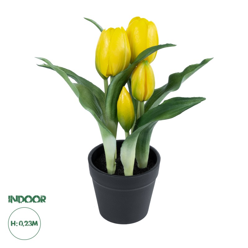 GloboStar® Artificial Garden YELLOW TULIP 21093 Διακοσμητικό Φυτό Κίτρινη Τουλίπα Υ23cm GloboStar® Artificial Garden YELLOW TULIP 21093 Διακοσμητικό Φυτό Κίτρινη Τουλίπα Υ23cm