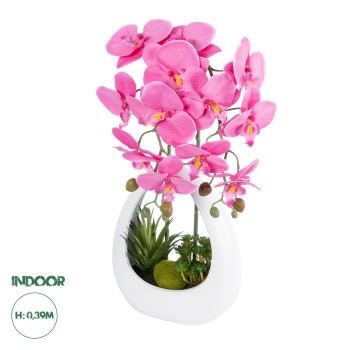 GloboStar® Artificial Garden HOT PINK ORCHID 21127 Διακοσμητικό Φυτό Έντονο Ροζ Ορχιδέα Υ39cm GloboStar® Artificial Garden HOT PINK ORCHID 21127 Διακοσμητικό Φυτό Έντονο Ροζ Ορχιδέα Υ39cm