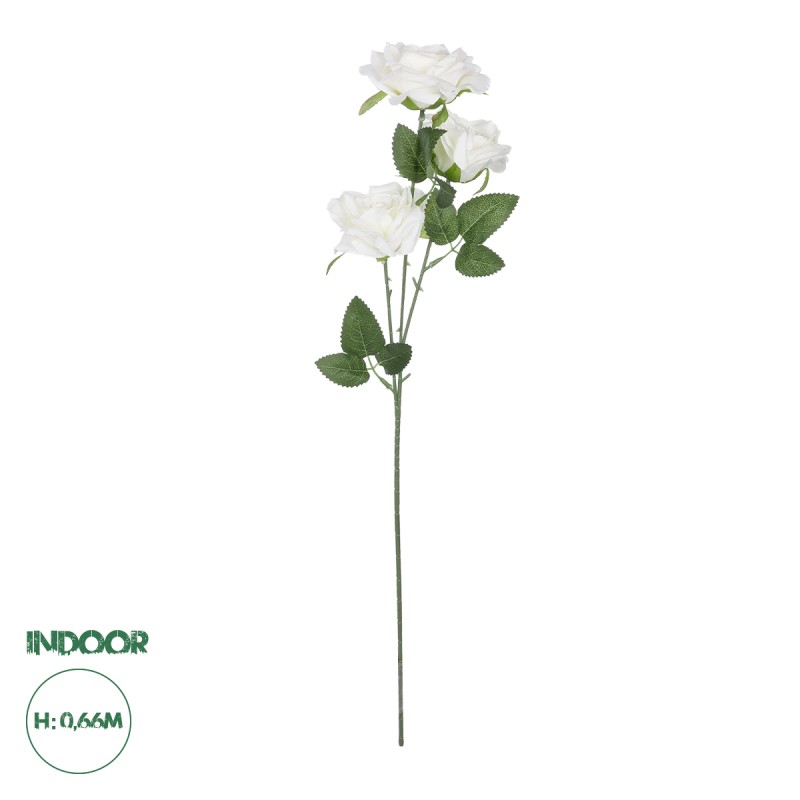 GloboStar® Artificial Garden WHITE ROSE BRANCH 21138 Τεχνητό Διακοσμητικό Κλαδί Λεύκο Τριαντάφυλλο Y66cm GloboStar® Artificial Garden WHITE ROSE BRANCH 21138 Τεχνητό Διακοσμητικό Κλαδί Λεύκο Τριαντάφυλλο Y66cm