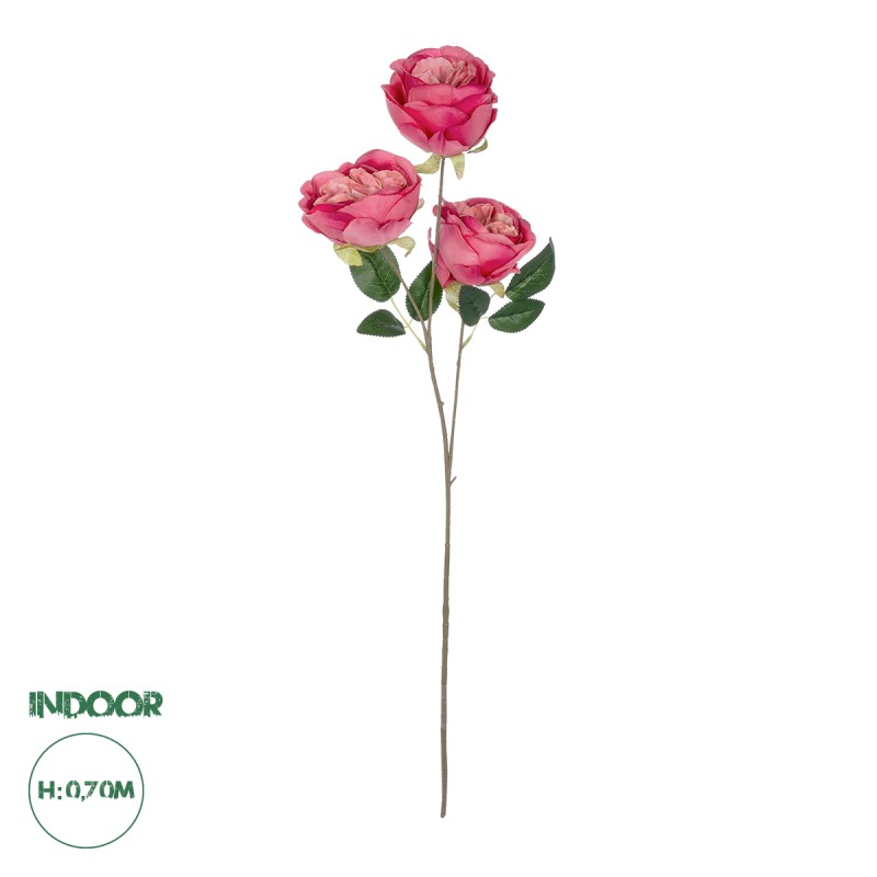 GloboStar® Artificial Garden HOT PINK ROSE BRANCH 21139 Τεχνητό Διακοσμητικό Κλαδί έντονο Ροζ Τριαντάφυλλο Y70cm GloboStar® Artificial Garden HOT PINK ROSE BRANCH 21139 Τεχνητό Διακοσμητικό Κλαδί έντονο Ροζ Τριαντάφυλλο Y70cm