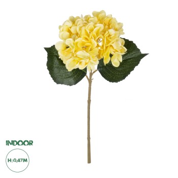 GloboStar® Artificial Garden YELLOW HYDRANGEA BRANCH 21176 Τεχνητό Διακοσμητικό Κλαδί Ορτανσίας Κίτρινης  Y47cm GloboStar® Artificial Garden YELLOW HYDRANGEA BRANCH 21176 Τεχνητό Διακοσμητικό Κλαδί Ορτανσίας Κίτρινης  Y47cm