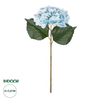 GloboStar® Artificial Garden SKY BLUE HYDRANGEA BRANCH 21177 Τεχνητό Διακοσμητικό Κλαδί Ορτανσίας Γαλάζιο  Y47cm GloboStar® Artificial Garden SKY BLUE HYDRANGEA BRANCH 21177 Τεχνητό Διακοσμητικό Κλαδί Ορτανσίας Γαλάζιο  Y47cm