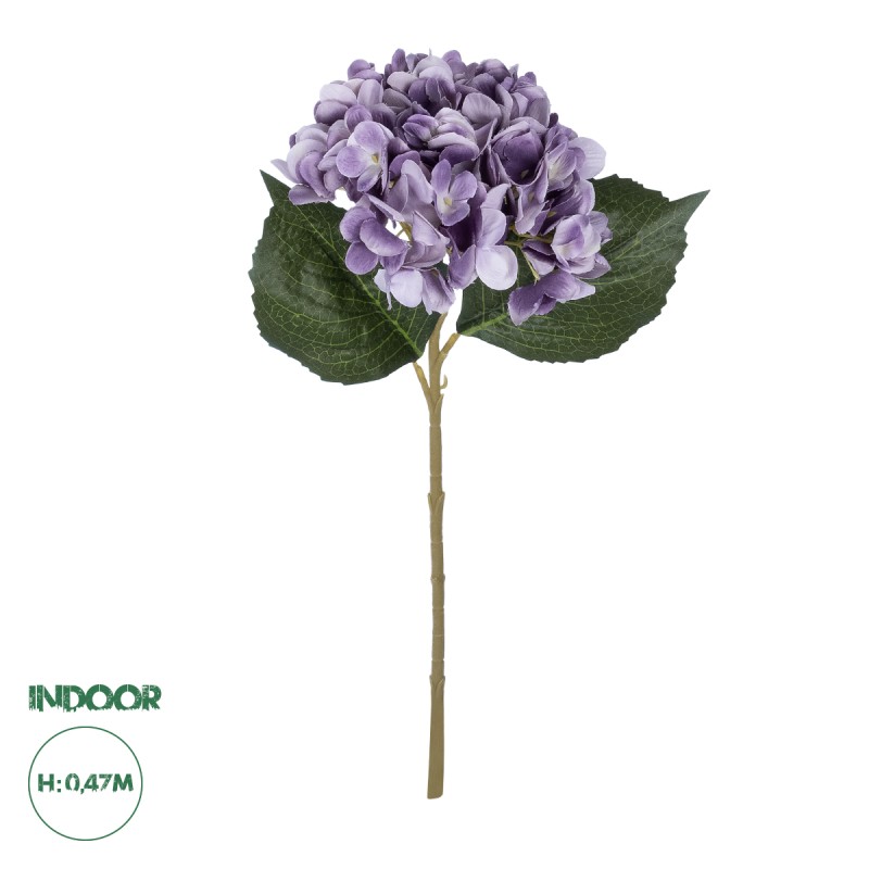GloboStar® Artificial Garden PURPLE HYDRANGEA BRANCH 21181 Τεχνητό Διακοσμητικό Κλαδί Ορτανσίας Βαθύ Μωβ  Y47cm GloboStar® Artificial Garden PURPLE HYDRANGEA BRANCH 21181 Τεχνητό Διακοσμητικό Κλαδί Ορτανσίας Βαθύ Μωβ  Y47cm