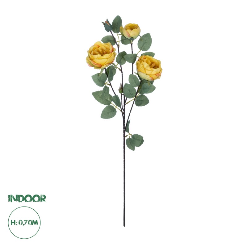 GloboStar® Artificial Garden YELLOW CLIMBING ROSE BRANCH 21186 Τεχνητό Διακοσμητικό Κλαδί Τριαντάφυλλο Κίτρινο Y70cm GloboStar® Artificial Garden YELLOW CLIMBING ROSE BRANCH 21186 Τεχνητό Διακοσμητικό Κλαδί Τριαντάφυλλο Κίτρινο Y70cm