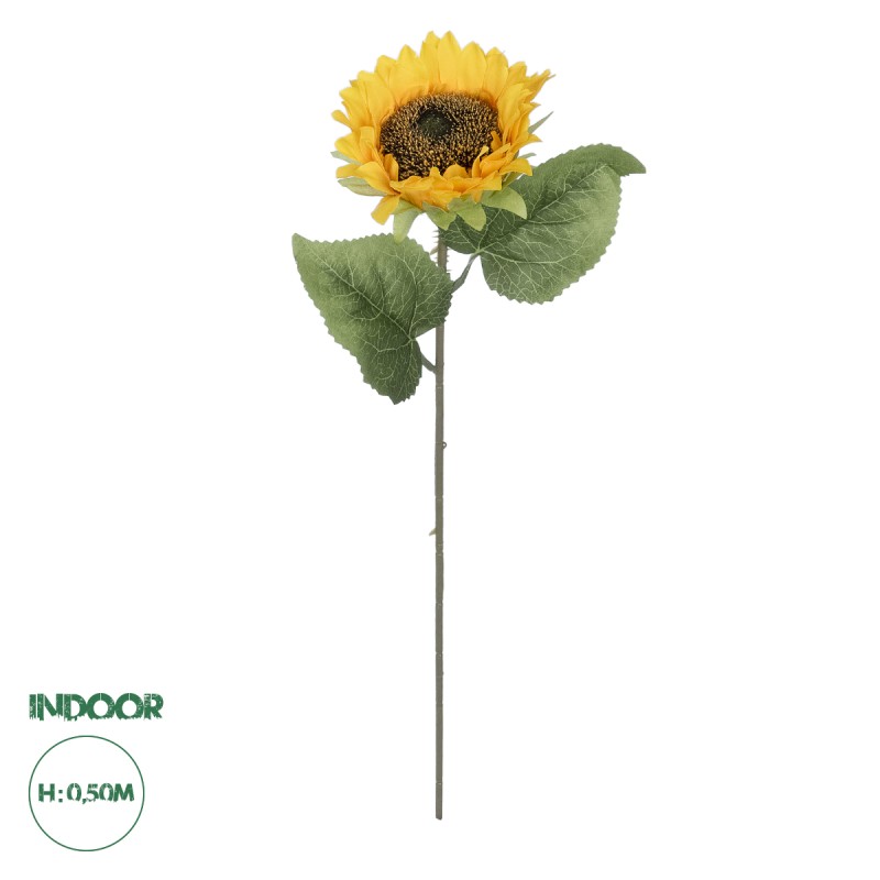 GloboStar® Artificial Garden YELLOW SUNFLOWER  BRANCH 21212 Τεχνητό Διακοσμητικό Κλαδί Ηλιοτρόπιο Κίτρινο Y50cm GloboStar® Artificial Garden YELLOW SUNFLOWER  BRANCH 21212 Τεχνητό Διακοσμητικό Κλαδί Ηλιοτρόπιο Κίτρινο Y50cm