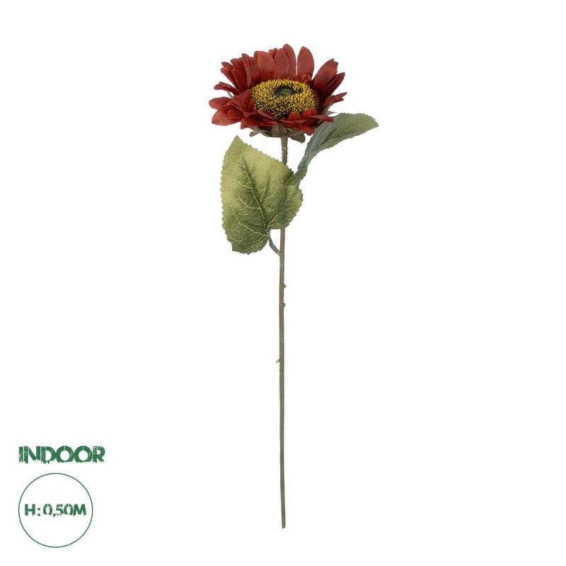 GloboStar® Artificial Garden RED SUNFLOWER  BRANCH 21214 Τεχνητό Διακοσμητικό Κλαδί Ηλιοτρόπιο Κόκκινο Y50cm GloboStar® Artificial Garden RED SUNFLOWER  BRANCH 21214 Τεχνητό Διακοσμητικό Κλαδί Ηλιοτρόπιο Κόκκινο Y50cm