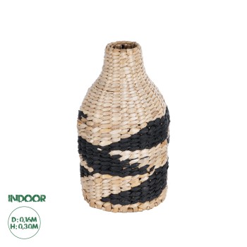 GloboStar® Artificial Garden JORDAN 21245 Διακοσμητικό Πλεκτό Καλάθι - Κασπώ Γλάστρα - Flower Pot Μπεζ με Μαύρο Φ16cm x Υ30cm GloboStar® Artificial Garden JORDAN 21245 Διακοσμητικό Πλεκτό Καλάθι - Κασπώ Γλάστρα - Flower Pot Μπεζ με Μαύρο Φ16cm x Υ30cm