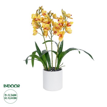 GloboStar® Artificial Garden YELLOW CHERRY CUMBIDIUM 21401 Διακοσμητικό Φυτό Κίτρινο Κυμβίδιο Υ60cm GloboStar® Artificial Garden YELLOW CHERRY CUMBIDIUM 21401 Διακοσμητικό Φυτό Κίτρινο Κυμβίδιο Υ60cm