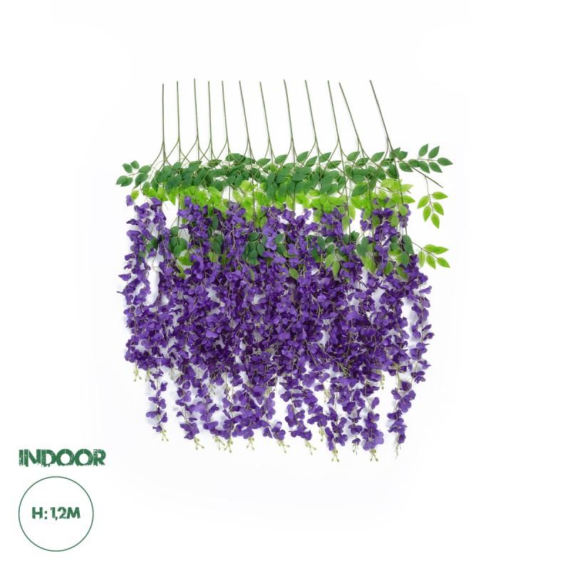 GloboStar® Artificial Garden VIOLET WISTERIA FLOWER BRANCH 21509 Σετ 12 Τεχνητά Διακοσμητικά κλαδιά Βιστέριας Βιολετί Φ45 x Υ120cm GloboStar® Artificial Garden VIOLET WISTERIA FLOWER BRANCH 21509 Σετ 12 Τεχνητά Διακοσμητικά κλαδιά Βιστέριας Βιολετί Φ45 x Υ120cm