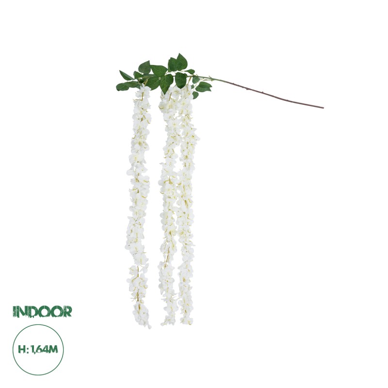 GloboStar® Artificial Garden WHITE WISTERIA FLOWER BRANCH 21516 Τεχνητό Διακοσμητικό κλαδί Βιστέρια Λευκό Φ45 x Υ164cm GloboStar® Artificial Garden WHITE WISTERIA FLOWER BRANCH 21516 Τεχνητό Διακοσμητικό κλαδί Βιστέρια Λευκό Φ45 x Υ164cm