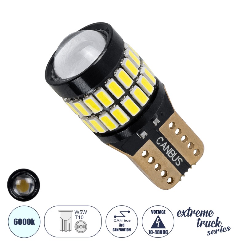 GloboStar® T10 W5W 81510 Λάμπα Αυτοκίνητου & Φορτηγού 4014 36SMD WITH 3030 1SMD NON POLAR CANBUS 1.8W 359LM DC10V-48V IP20 Ψυχρό Λευκό 6000K GloboStar® T10 W5W 81510 Λάμπα Αυτοκίνητου & Φορτηγού 4014 36SMD WITH 3030 1SMD NON POLAR CANBUS 1.8W 359LM DC10V-48V IP20 Ψυχρό Λευκό 6000K