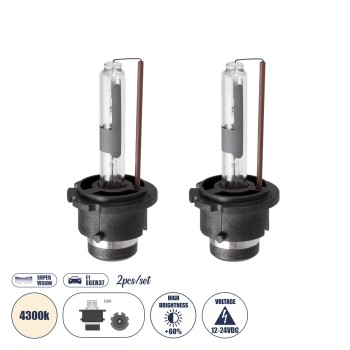 GLOBOSTAR® HID 84025 Λάμπα Xenon D2R Super Vision Υψηλής Φωτεινότητας +60% CANbus E1 ECER37 55W/110W 5000lm/10000lm 360° DC 12-24V Αδιάβροχο IP65 Φυσικό Λευκό 4300K - Μ3.2 x Π3.2 x Υ7.5cm - Πακέτο 2 Τεμαχίων - 2 Χρόνια Εγγύηση GLOBOSTAR® HID 84025 Λάμπα Xenon D2R Super Vision Υψηλής Φωτεινότητας +60% CANbus E1 ECER37 55W/110W 5000lm/10000lm 360° DC 12-24V Αδιάβροχο IP65 Φυσικό Λευκό 4300K - Μ3.2 x Π3.2 x Υ7.5cm - Πακέτο 2 Τεμαχίων - 2 Χρόνια Εγγύηση