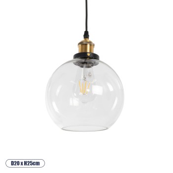 GLOBOSTAR® WICKHAM 01170 Vintage Κρεμαστό Φωτιστικό Οροφής με Ντουί 1 x E27 AC 220-240V IP20 - Πολύχρωμο - Μ20 x Π20 x Y25cm GLOBOSTAR® WICKHAM 01170 Vintage Κρεμαστό Φωτιστικό Οροφής με Ντουί 1 x E27 AC 220-240V IP20 - Πολύχρωμο - Μ20 x Π20 x Y25cm
