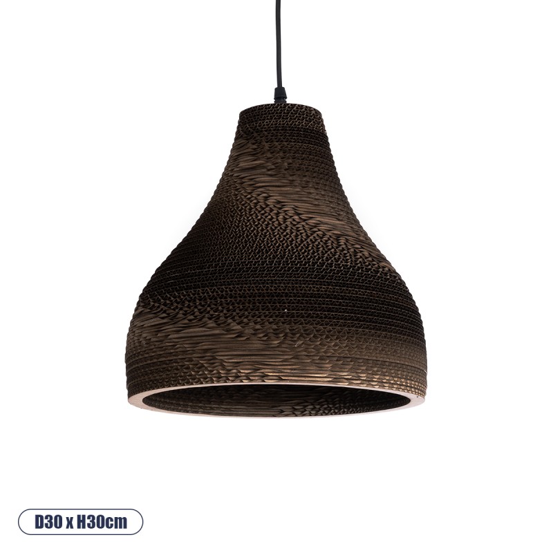 GLOBOSTAR® SANTORINI 01292 Boho Κρεμαστό Φωτιστικό Οροφής με Ντουί 1 x E27 AC 220-240V IP20 - Καφέ - Μ30 x Π30 x Y30cm GLOBOSTAR® SANTORINI 01292 Boho Κρεμαστό Φωτιστικό Οροφής με Ντουί 1 x E27 AC 220-240V IP20 - Καφέ - Μ30 x Π30 x Y30cm