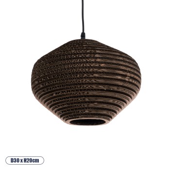 GLOBOSTAR® SANTORINI 01293 Boho Κρεμαστό Φωτιστικό Οροφής με Ντουί 1 x E27 AC 220-240V IP20 - Καφέ - Μ30 x Π30 x Y20cm GLOBOSTAR® SANTORINI 01293 Boho Κρεμαστό Φωτιστικό Οροφής με Ντουί 1 x E27 AC 220-240V IP20 - Καφέ - Μ30 x Π30 x Y20cm