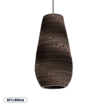 GLOBOSTAR® SANTORINI 01294 Boho Κρεμαστό Φωτιστικό Οροφής με Ντουί 1 x E27 AC 220-240V IP20 - Καφέ - Μ21 x Π21 x Y43cm GLOBOSTAR® SANTORINI 01294 Boho Κρεμαστό Φωτιστικό Οροφής με Ντουί 1 x E27 AC 220-240V IP20 - Καφέ - Μ21 x Π21 x Y43cm