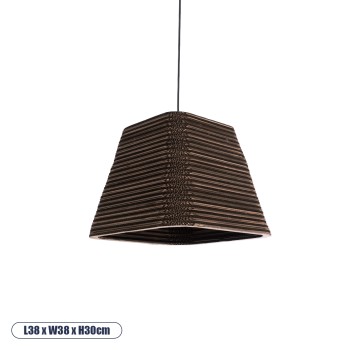 GLOBOSTAR® SANTORINI 01295 Boho Κρεμαστό Φωτιστικό Οροφής με Ντουί 1 x E27 AC 220-240V IP20 - Καφέ - Μ38 x Π38 x Υ30cm GLOBOSTAR® SANTORINI 01295 Boho Κρεμαστό Φωτιστικό Οροφής με Ντουί 1 x E27 AC 220-240V IP20 - Καφέ - Μ38 x Π38 x Υ30cm