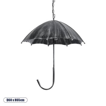 GLOBOSTAR® UMBRELLA 01407 Vintage Κρεμαστό Φωτιστικό Οροφής με Ντουί 5 x E27 AC 220-240V IP20 - Ασημί - Μ60 x Π60 x Y65cm GLOBOSTAR® UMBRELLA 01407 Vintage Κρεμαστό Φωτιστικό Οροφής με Ντουί 5 x E27 AC 220-240V IP20 - Ασημί - Μ60 x Π60 x Y65cm