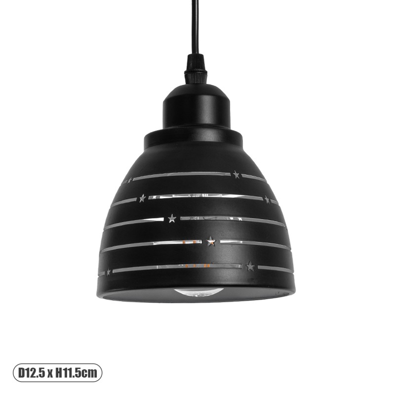 GLOBOSTAR® COOLIE 01483 Μοντέρνο Κρεμαστό Φωτιστικό Οροφής με Ντουί 1 x E27 AC 220-240V IP20 - Μαύρο & Ασημί - Μ12.5 x Π12.5 x Υ11.5cm GLOBOSTAR® COOLIE 01483 Μοντέρνο Κρεμαστό Φωτιστικό Οροφής με Ντουί 1 x E27 AC 220-240V IP20 - Μαύρο & Ασημί - Μ12.5 x Π12.5 x Υ11.5cm