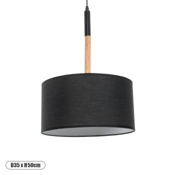 GLOBOSTAR® BRONX 01517 Μοντέρνο Κρεμαστό Φωτιστικό Οροφής με Ντουί 1 x E27 AC 220-240V IP20 - Μαύρο & Μπεζ - Μ35 x Π35 x Υ50cm GLOBOSTAR® BRONX 01517 Μοντέρνο Κρεμαστό Φωτιστικό Οροφής με Ντουί 1 x E27 AC 220-240V IP20 - Μαύρο & Μπεζ - Μ35 x Π35 x Υ50cm