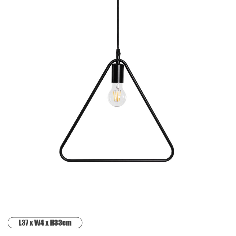 GLOBOSTAR® DELTA 01580 Μοντέρνο Κρεμαστό Φωτιστικό Οροφής με Ντουί 1 x E27 AC 220-240V IP20 - Μαύρο - Μ37 x Π4 x Υ33cm GLOBOSTAR® DELTA 01580 Μοντέρνο Κρεμαστό Φωτιστικό Οροφής με Ντουί 1 x E27 AC 220-240V IP20 - Μαύρο - Μ37 x Π4 x Υ33cm