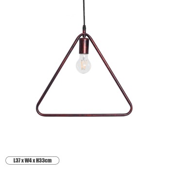 GLOBOSTAR® DELTA 01581 Μοντέρνο Κρεμαστό Φωτιστικό Οροφής με Ντουί 1 x E27 AC 220-240V IP20 - Χάλκινο - Μ37 x Π4 x Υ33cm GLOBOSTAR® DELTA 01581 Μοντέρνο Κρεμαστό Φωτιστικό Οροφής με Ντουί 1 x E27 AC 220-240V IP20 - Χάλκινο - Μ37 x Π4 x Υ33cm