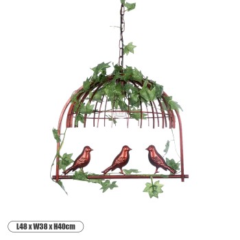 GLOBOSTAR® NEST 01642 Vintage Κρεμαστό Φωτιστικό Οροφής με Ντουί 1 x E27 AC 220-240V IP20 - Χάλκινο & Πράσινο - Μ48 x Π38 x Y40cm GLOBOSTAR® NEST 01642 Vintage Κρεμαστό Φωτιστικό Οροφής με Ντουί 1 x E27 AC 220-240V IP20 - Χάλκινο & Πράσινο - Μ48 x Π38 x Y40cm