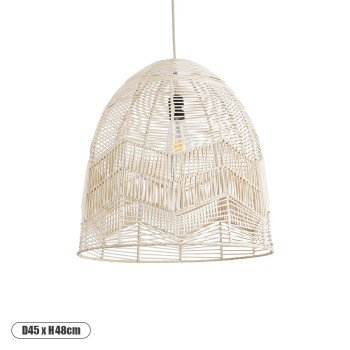 GLOBOSTAR® ALOHA 01751 Boho Κρεμαστό Φωτιστικό Οροφής με Ντουί 1 x E27 AC 220-240V IP20 - Μπεζ - Μ45 x Π45 x Υ48cm GLOBOSTAR® ALOHA 01751 Boho Κρεμαστό Φωτιστικό Οροφής με Ντουί 1 x E27 AC 220-240V IP20 - Μπεζ - Μ45 x Π45 x Υ48cm