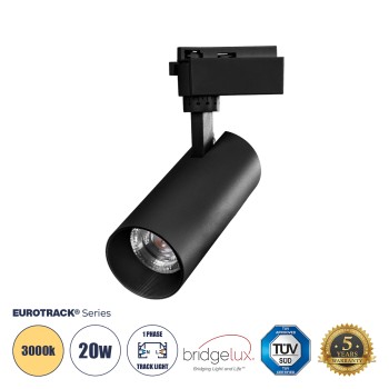 Globostar BEAMTRACK 60811 Μονοφασικό Φωτιστικό Σποτ Ράγας LED  20W 230V 2400lm 30° Acrylic HQ LENS AC 220-240V IP20 Φ6.2 x Υ15.8 cm Θερμό Λευκό 3000k - EUROTRACK® System 1L+1N - Μαύρο - Bridgelux Chip - TUV Certified Driver - 5 Χρόνια Εγγύηση Globostar BEAMTRACK 60811 Μονοφασικό Φωτιστικό Σποτ Ράγας LED  20W 230V 2400lm 30° Acrylic HQ LENS AC 220-240V IP20 Φ6.2 x Υ15.8 cm Θερμό Λευκό 3000k - EUROTRACK® System 1L+1N - Μαύρο - Bridgelux Chip - TUV Certified Driver - 5 Χρόνια Εγγύηση