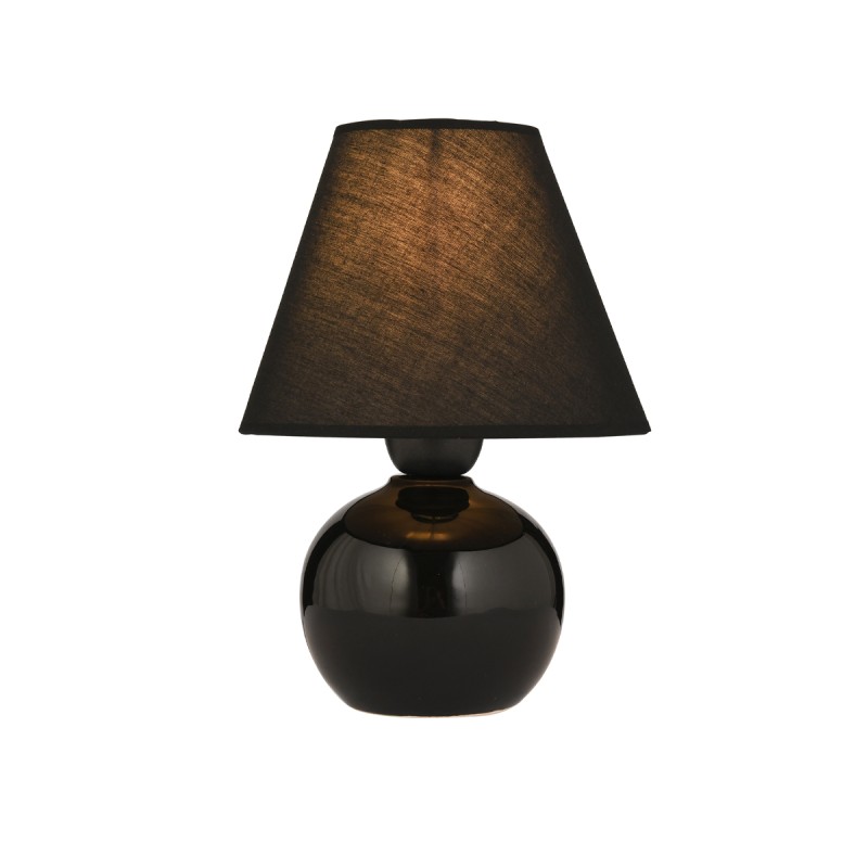 GloboStar® FANCY 202-0065 Vintage Επιτραπέζιο Φωτιστικό Πορτατίφ Μονόφωτο 1 x E27 IP20 Μαύρο Κεραμικό με Μαύρο Ύφασμα - Μ18 x Π18 x Υ24cm GloboStar® FANCY 202-0065 Vintage Επιτραπέζιο Φωτιστικό Πορτατίφ Μονόφωτο 1 x E27 IP20 Μαύρο Κεραμικό με Μαύρο Ύφασμα - Μ18 x Π18 x Υ24cm