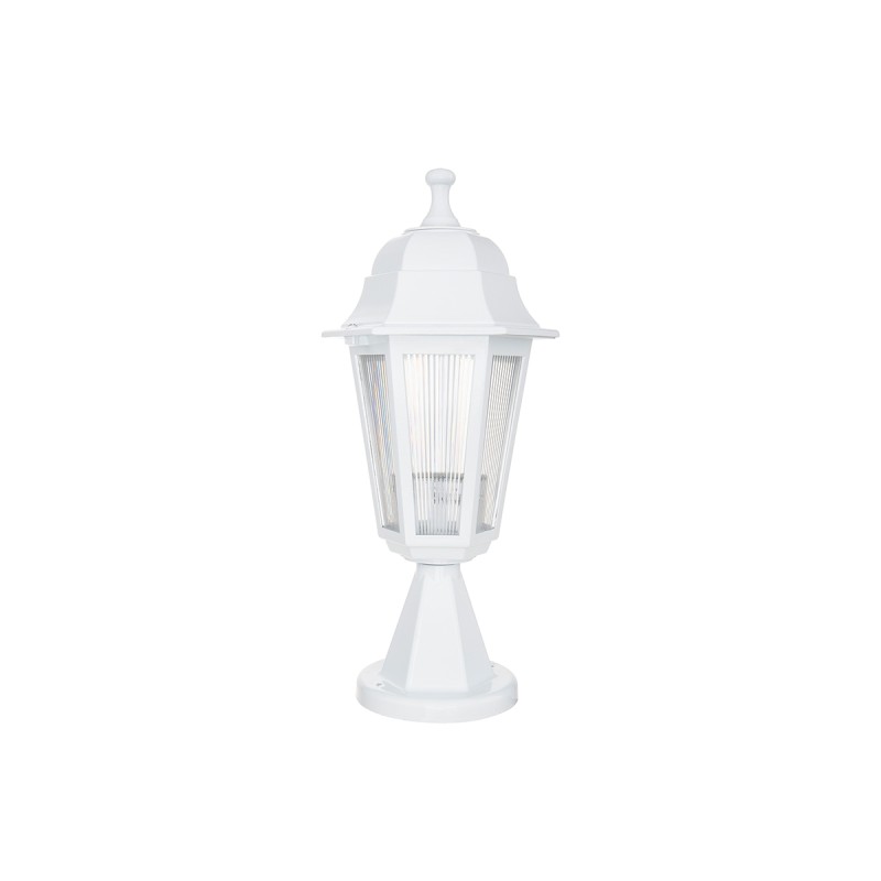 GloboStar® VITRO 203-0200 Vintage Επιδαπέδιο Φωτιστικό Φαναράκι Μονόφωτο 1 x E27 IP44 Λευκό & Διάφανο Πλαστικό - Μ16 x Π16 x Υ39cm GloboStar® VITRO 203-0200 Vintage Επιδαπέδιο Φωτιστικό Φαναράκι Μονόφωτο 1 x E27 IP44 Λευκό & Διάφανο Πλαστικό - Μ16 x Π16 x Υ39cm