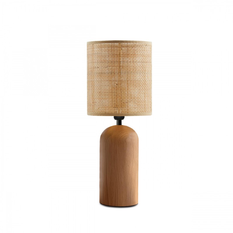 GloboStar® HARD 204-0065 Boho Eπιτραπέζιο Φωτιστικό Πορτατίφ Μονόφωτο 1 x E27 IP20 Καφέ Ξύλο με Μπεζ Ρατάν - Μ15 x Π15 x Υ35cm GloboStar® HARD 204-0065 Boho Eπιτραπέζιο Φωτιστικό Πορτατίφ Μονόφωτο 1 x E27 IP20 Καφέ Ξύλο με Μπεζ Ρατάν - Μ15 x Π15 x Υ35cm