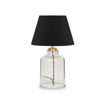 GloboStar® TRANS 204-0054 Μοντέρνο Eπιτραπέζιο Φωτιστικό Πορτατίφ Μονόφωτο 1 x E27 IP20 Διάφανο Πλαστικό με Μαύρο Ύφασμα - Μ22 x Π22 x Υ14cm GloboStar® TRANS 204-0054 Μοντέρνο Eπιτραπέζιο Φωτιστικό Πορτατίφ Μονόφωτο 1 x E27 IP20 Διάφανο Πλαστικό με Μαύρο Ύφασμα - Μ22 x Π22 x Υ14cm