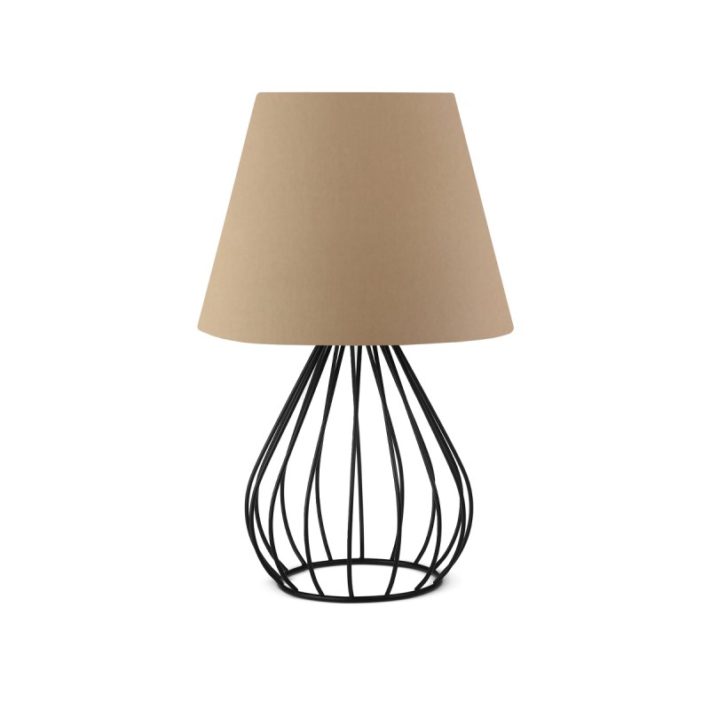 GloboStar® CLASS 204-0079 Μοντέρνο Eπιτραπέζιο Φωτιστικό Πορτατίφ Μονόφωτο 1 x E27 IP20 Μαύρο Μέταλλο με Μπεζ Ύφασμα - Μ22 x Π22 x Υ36cm GloboStar® CLASS 204-0079 Μοντέρνο Eπιτραπέζιο Φωτιστικό Πορτατίφ Μονόφωτο 1 x E27 IP20 Μαύρο Μέταλλο με Μπεζ Ύφασμα - Μ22 x Π22 x Υ36cm